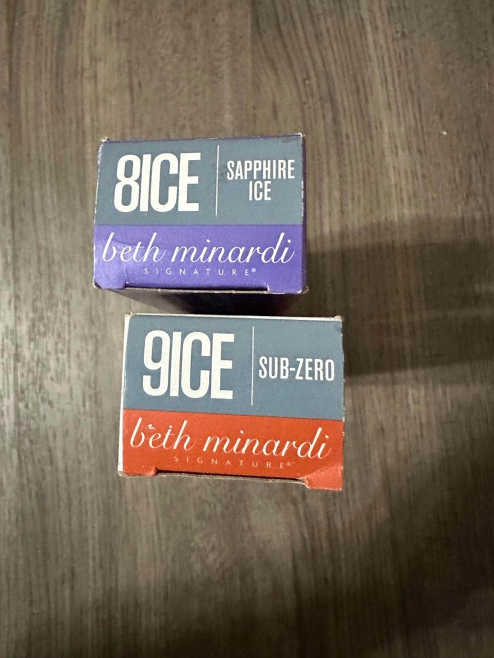 beth minardi 8ICE Sapphire Ice & 9ICE Sub-Zero Hair Color Boxes - Blue & Red